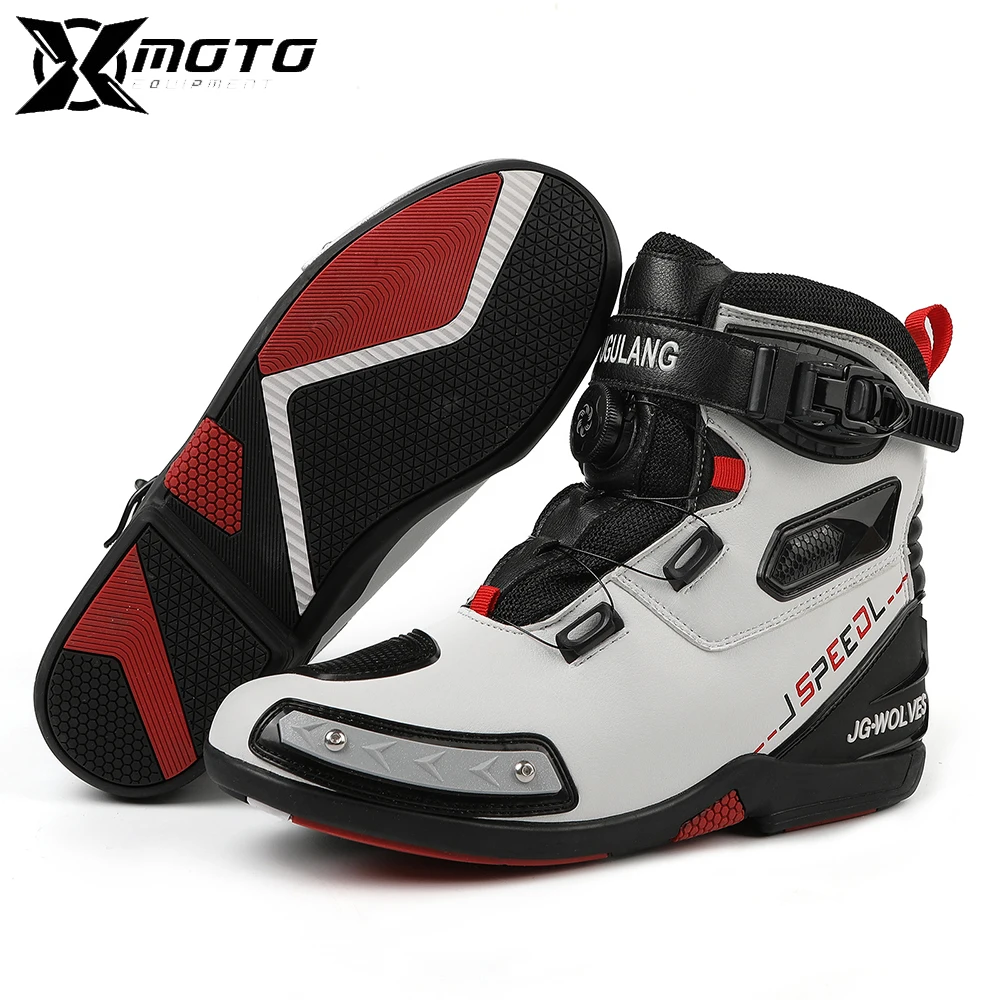 

Road Motorcycle Riding ShoesWomen Cycling Shoes Wear Resistant Motorbike Shoes Fall Prevention Boot Moto Bombre Casual Men