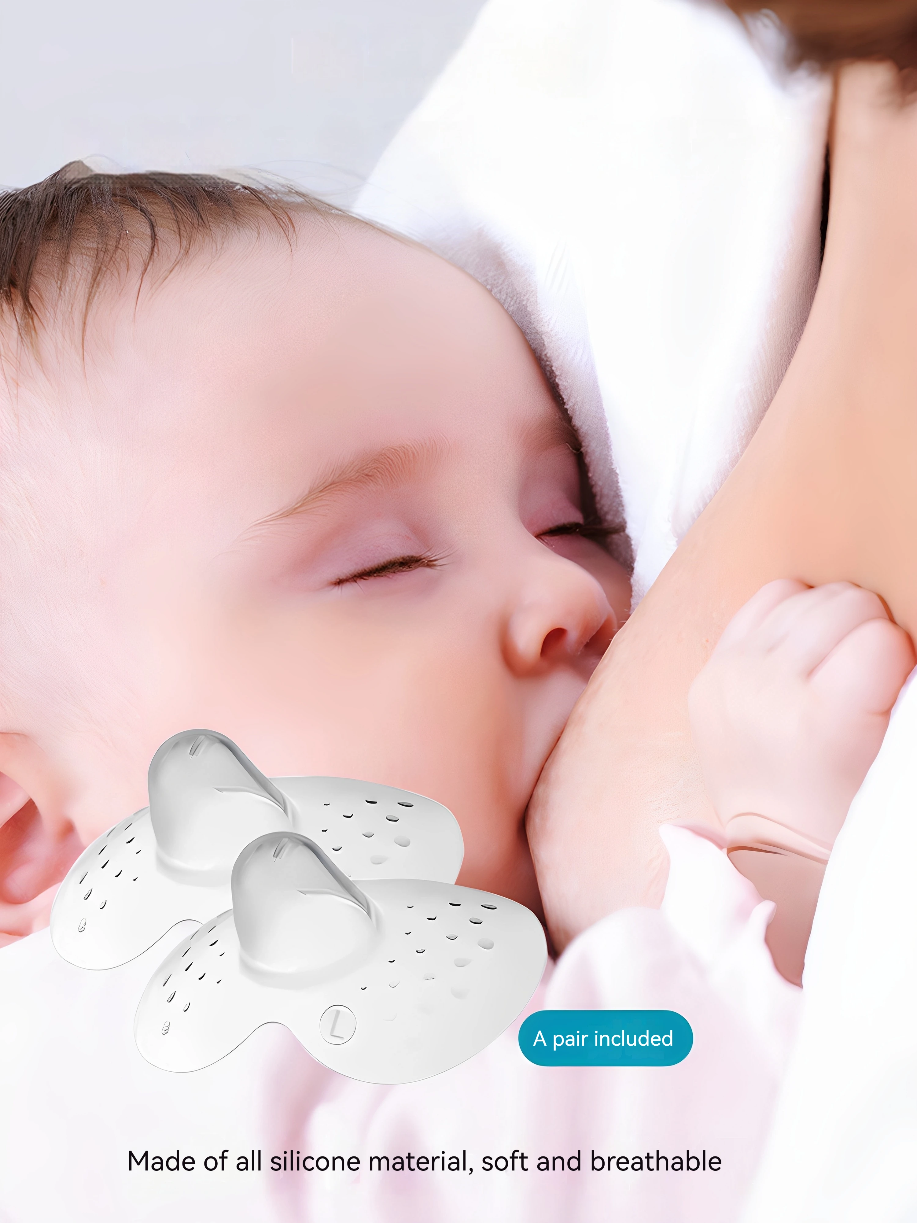 Soft Silicone Nipple Protectors BPA Free Breastfeeding Nipple Shields Protection Cover Milk Feeding Nursing Shield 1Pair
