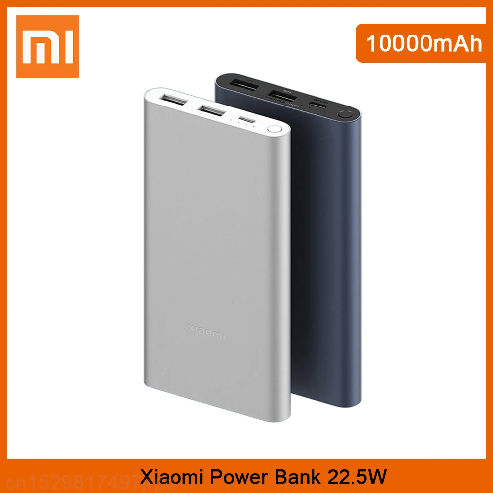 

Original NEW Xiaomi Power Bank 10000mAh 22.5W Type C QC3.0 Two Way Fast Charging MAX Mini Portable Charger PD 20W for IPhone