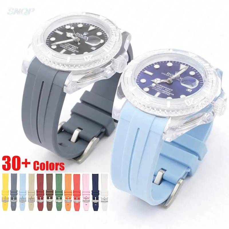 Cinturino In Silicone Per Omega Moonswatch Cinturino Curvo In Gomma Uomo Donna Bracciale Sportivo Per Rolex Water Ghost Watch Accessori 20M