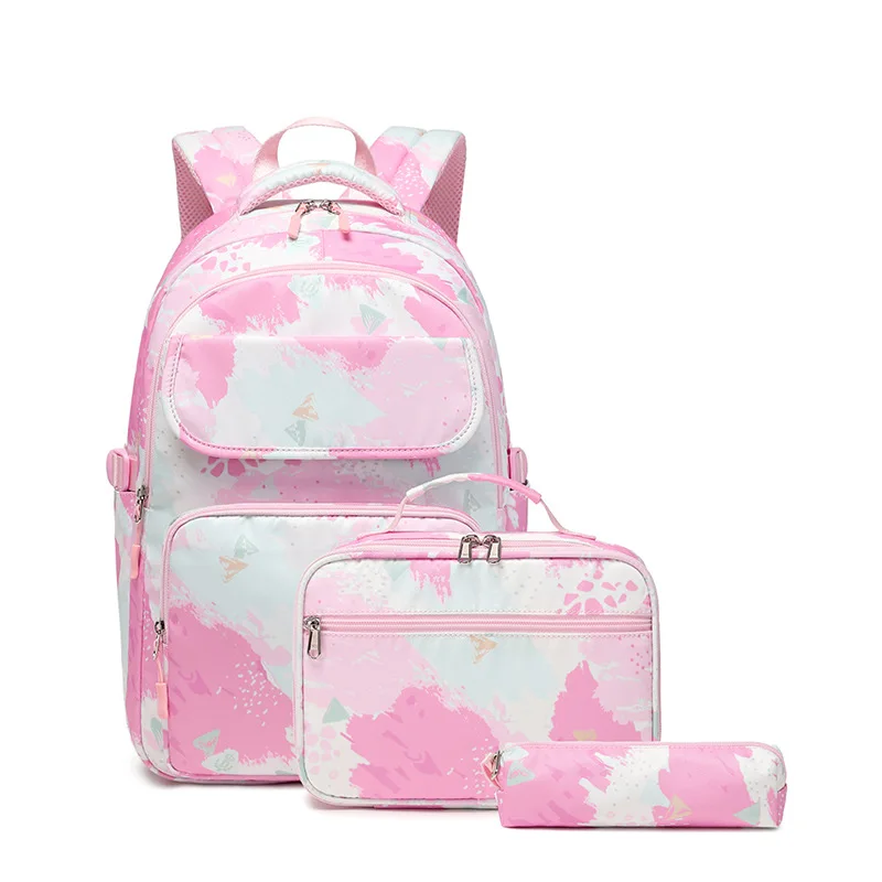 

3 Pcs/Set School Bags for Teenage Girls Waterproof Kids Students Backpack Child Schoolbag With Pencil Case Lunch box Book Bag