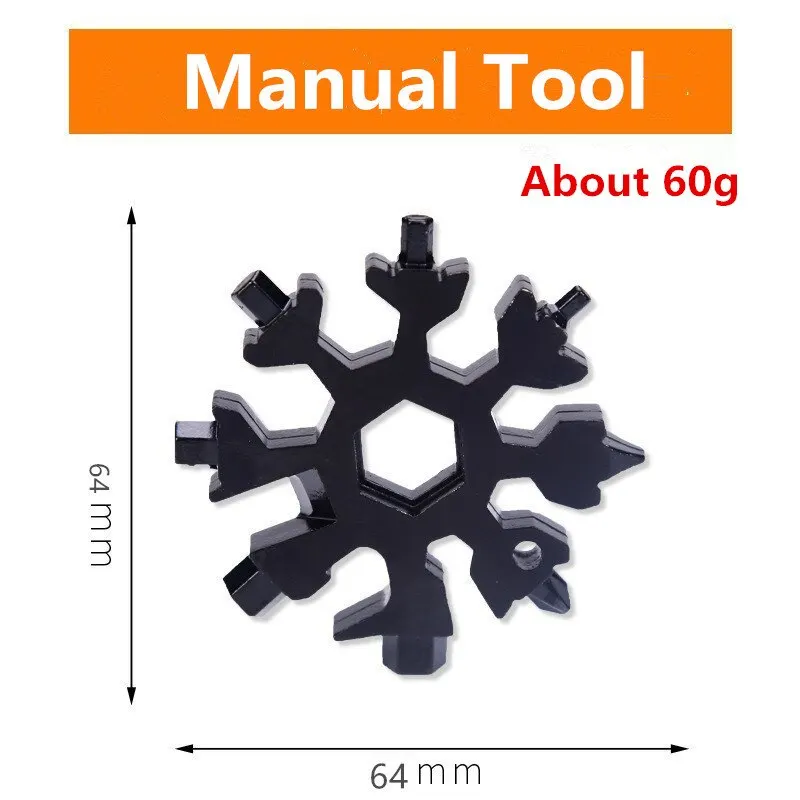 Sollbry 2 Pièces Outil Multifonction,Flocon De Neige 18 En 1,Porte-clés Tournevis Ouvre,Outil