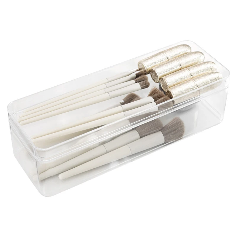 Clear Drawer Organizer Transparent Drawer Divider Storage Box Bins Case For Utensil Cosmetic Groceries Kitchen Tableware 5