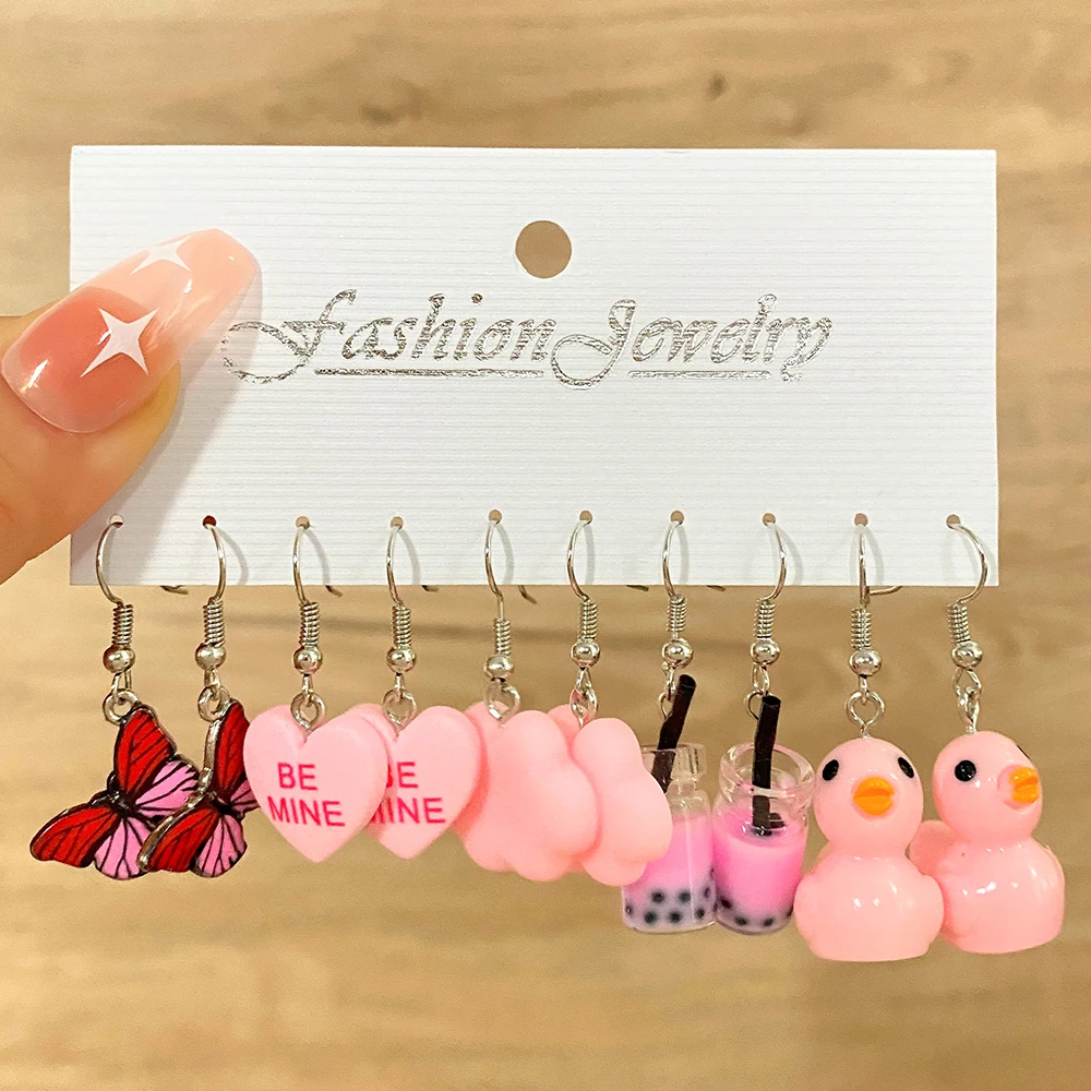 Y2K Candy Color Enamel Heart Flower CZ Small Hoop Earrings for Women Girls  Cute Balloon Dog Drip Oil Earrings Huggies Jewelry - AliExpress