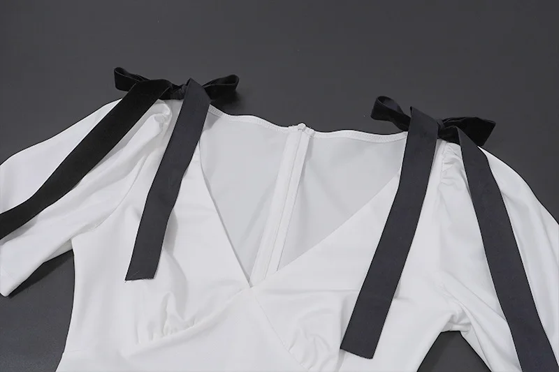 TRAUXY Elegante Vestido Largo con Lazo y Cordones para Mujer, Sin Mangas, Abullonado, Escote en V, Vestido de Playa de Moda para Vacaciones, Conjuntos de Verano