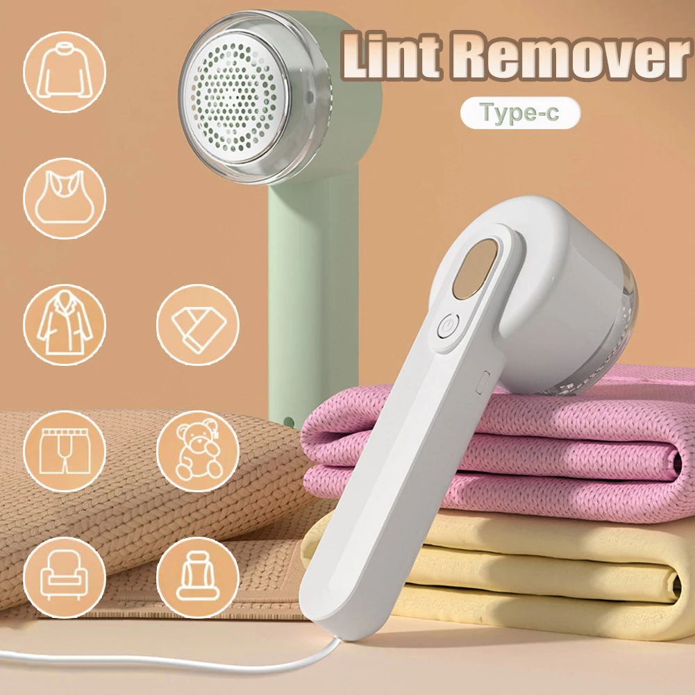 Portable Lint Remover Electric Clothes HairBall Pellet Remover with Type-C Charging Travel Home Fabric Shaver Clean Woolen Top