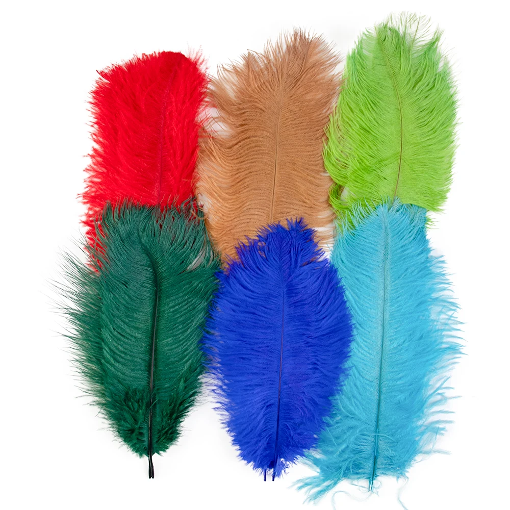 

Wholesale Natural Ostrich Feathers Bulk 25-30cm Crafts DIY Wedding Dress Carnival Party Home Vase Table Center Plumes Decoration