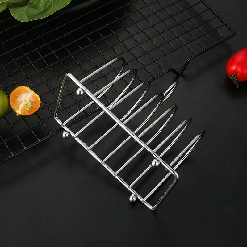 Stainless Steel Toasted Bread Rack Restaurant Home Bread Holder 6 Slices Food Tool Display Restaurant chen Accessories