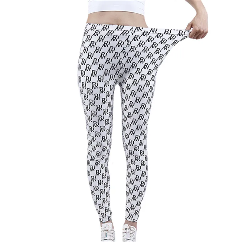 

LJCUIYAO Summer Pants Push Up Leggings Women Fitness Outdoor Geometric Printing Sportswear Workout High Waist Elastic Leggins