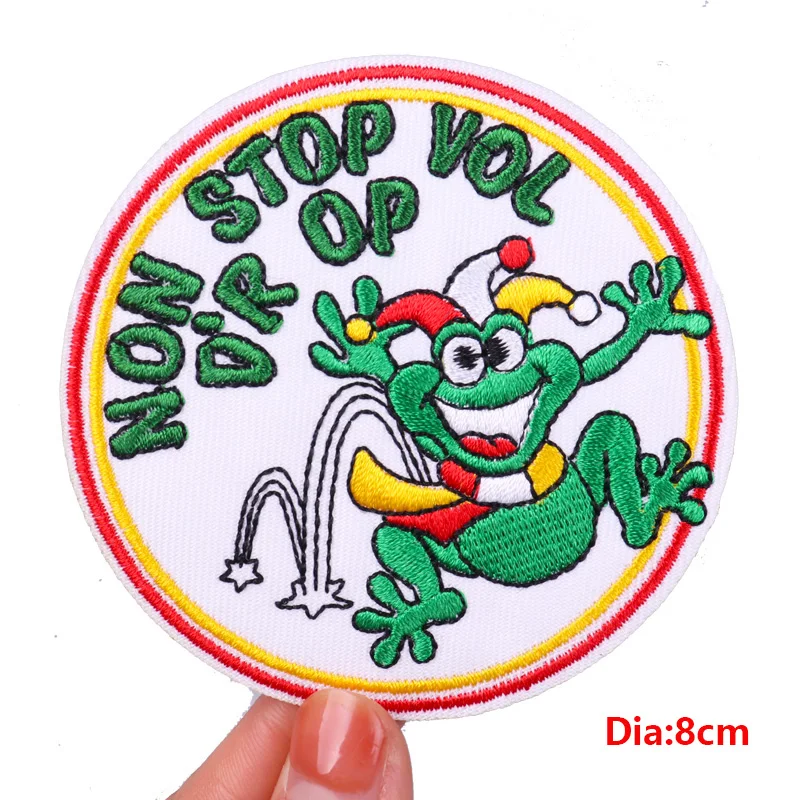 Oeteldonk Embroidered DIY Frog Carnival Iron-On Patch