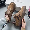 HKDQ Vintage Men's Sneakers Fashion Comfortable Suede Vulcanized Shoes For Men Street Classic Design Lace-up Casual Sneakers Men 1