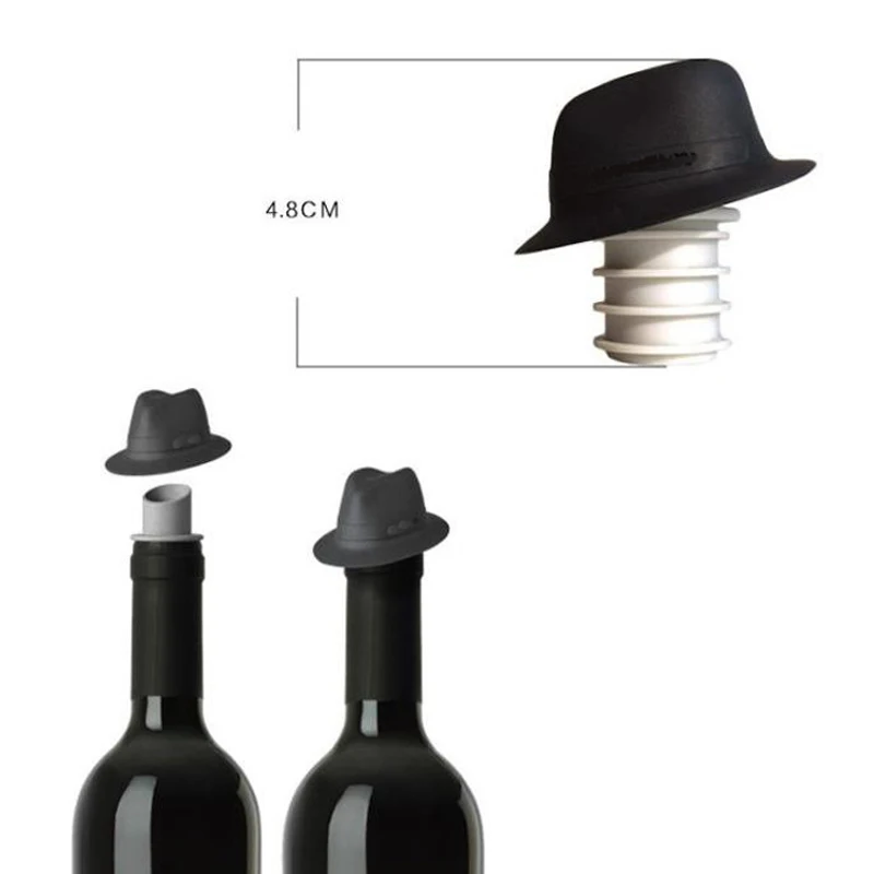 1pc Silicone Cowboy Hat Wine Stopper Wine Plug Cover Bottle Caps Bottle