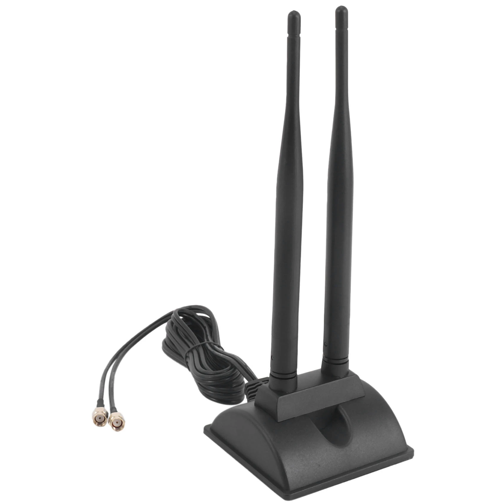 강력 추천-2.4G/5G 듀얼 밴드 안테나(6.5피트 연장 케이블 포함) 6DB 자기 베이스 무선 네트워크 카드 WIFI SMA 안테나