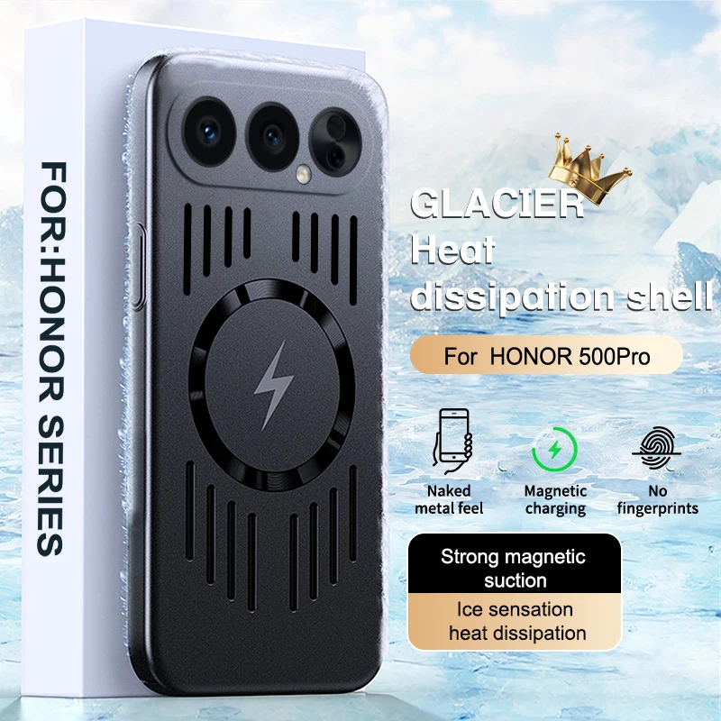 Magnetic Wireless Charging Phone Case with Perforated Heat Dissipation and Shockproof Bumper Design