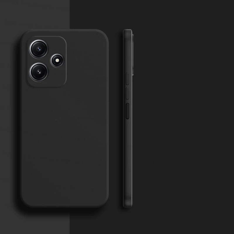 Enhanced Shockproof Liquid Silicone TPU Protective Phone Case - Black