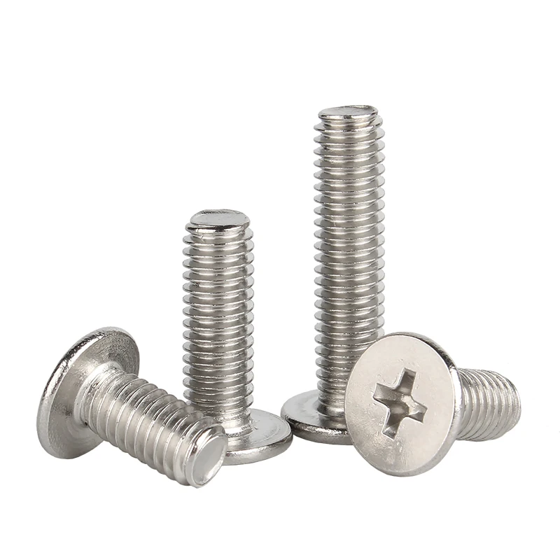 Stainless steel screw M1.4 M1.6 M2 M2.5 M3 M4 M5 M6 M8 304 CM Cross Phillips Ultra Thin Super Low Flat Head 5/10/20pcs