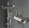 Piano Key Gun Gray Digital Display Shower System 4 Function Bathroom Rain Shower Combo Set with 3 Mode Bidet Sprayer 2