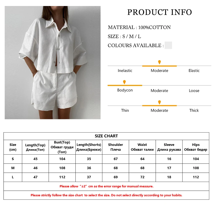 Clacive Summer Slim White Linen Two Piece Set Women Outfit 2023 Fashion Short Sleeve Shirts With High Waist Shorts Set Female