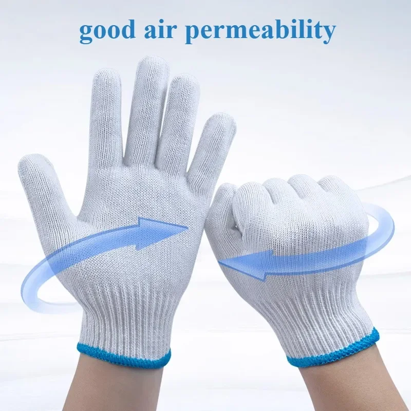 Cotton Non Slip Work Gloves for Construction Site Labor Protection