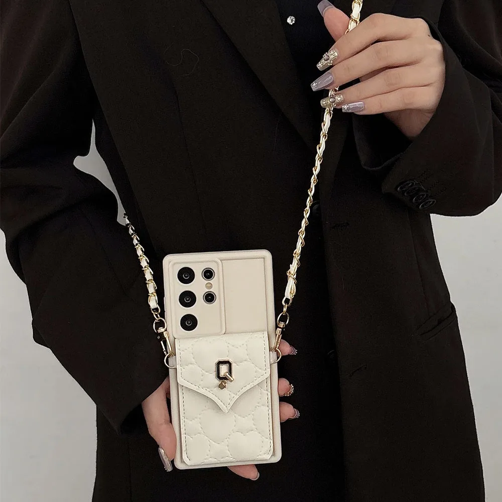 Sleek Crossbody Card Holder Wallet Case with Q Bag Design
