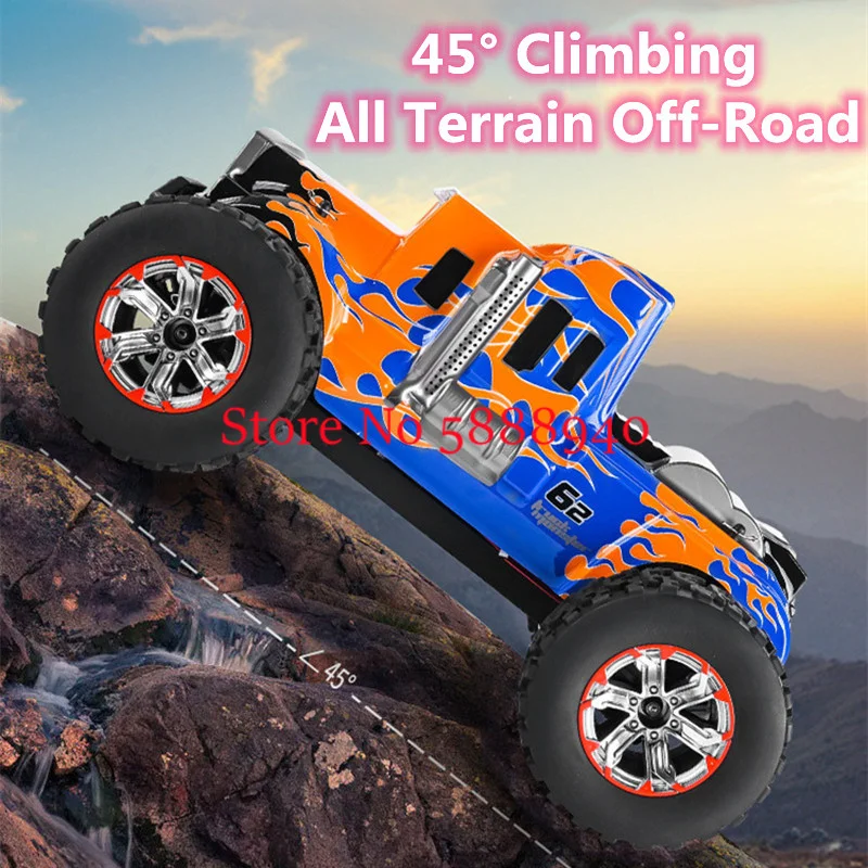 1:10 Full Scale 4WD 60KM/H Remote Control Off-Road Truck Vehicle 45° Climbing Alloy Transmission Waterproof High Speed RC Car 3