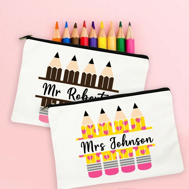 Teacher Gifts Personalised Teacher Name Zipper Makeup Bags Student Back ...