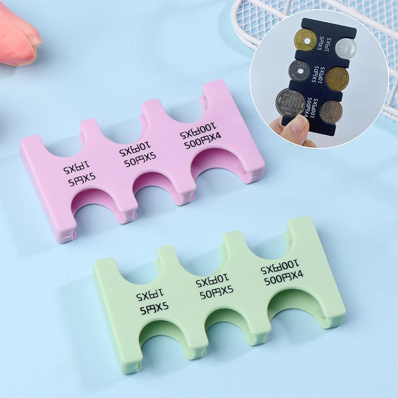 1PC Coin Case Japanese Coin Holder Case Changer Letter Purse Wallet Holder Box Plastic Storage Box Dispenser