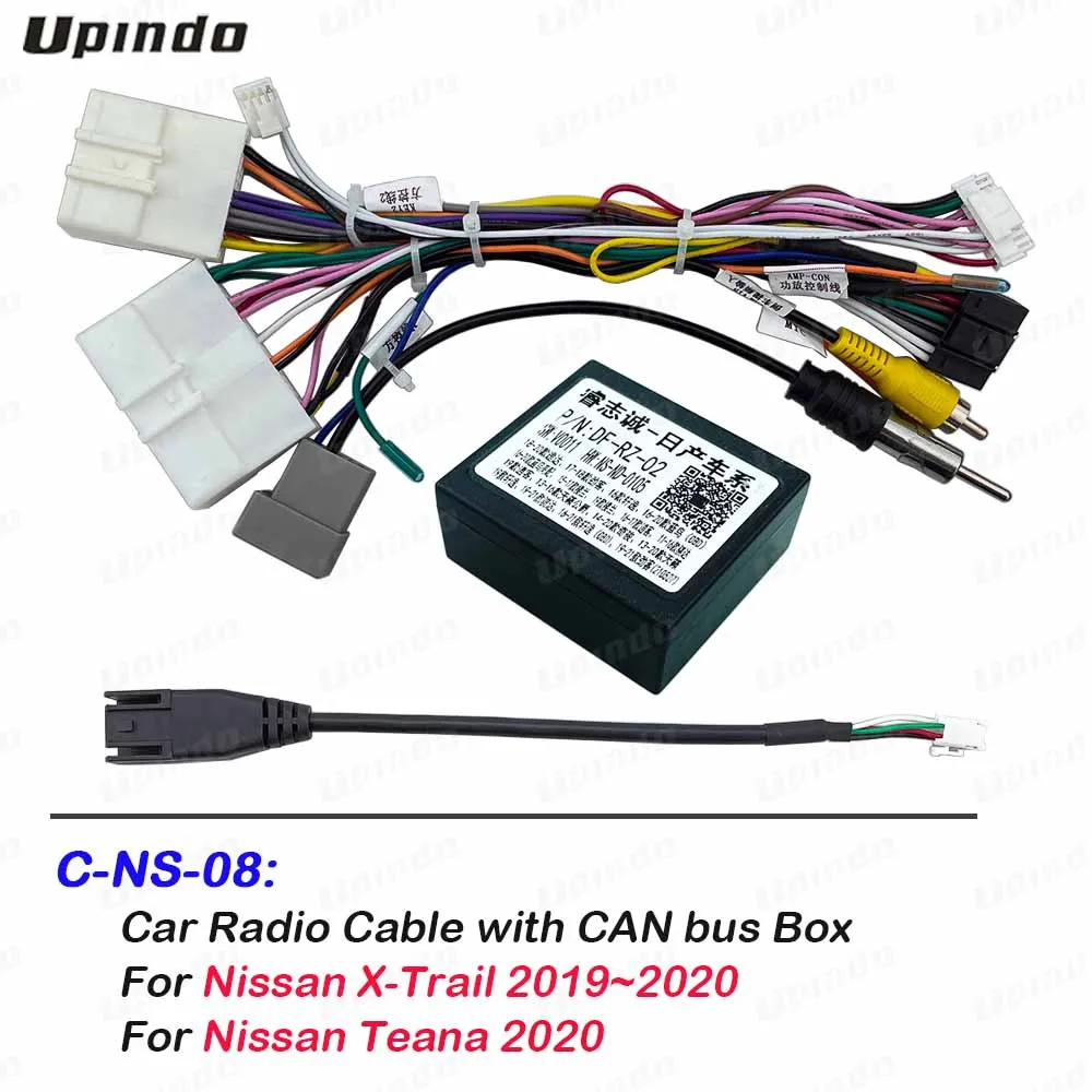 Car Radio Cable with CAN Bus Box Adapter for Nissan X Trail Teana 2019 car-radio-cable-with-can-bus-box-adapter-for-nissan-x-trail-teana-2019