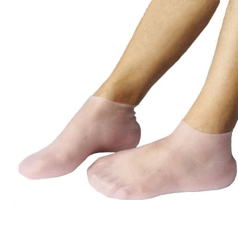 2Pcs Silicone Foot Care Socks Anti Cracking Moisturizing Gel Socks Cracked Dead Skin Remove Protector Pain Relief Pedicure Tools foot care tool,silicone gel socks,foot pedicure tool,laser treatment