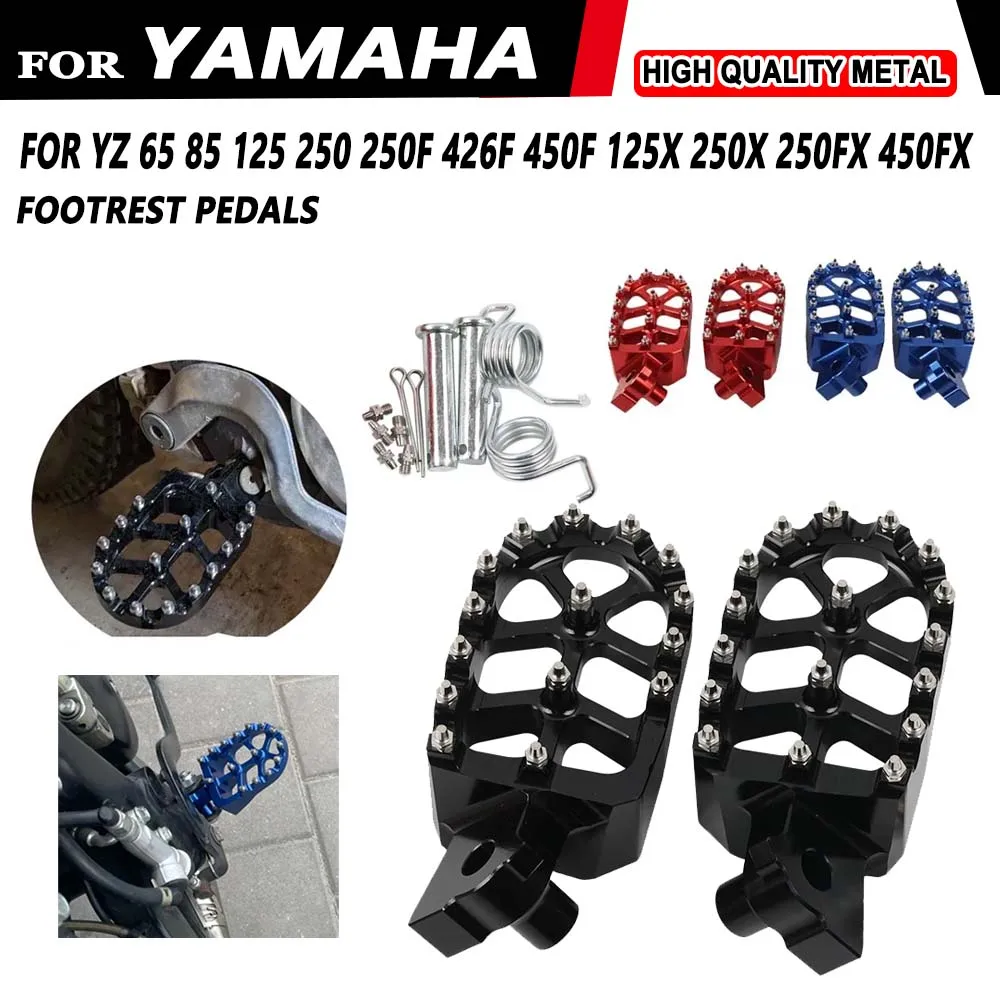 Motorcycle Footrests Motorcycle Foot Pedals Footrest Footpegs Foot Pegs Rest Pedal For Yamaha YZ 65 85 125 250 250F 426F 450F 125X 250X 250FX 450FX WR 250F 400F 426F 450F