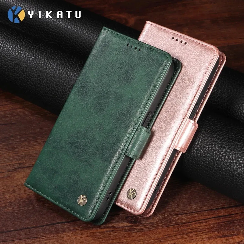 Luxury Magnetic Leather Wallet Phone Case with Card Slot