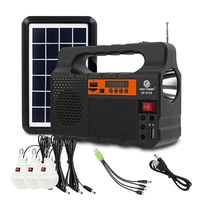 Kit de générateur de panneau d'énergie solaire d'éclairage portatif solaire avec 3 ampoules LED Camping en plein air randonnée éclairage solaire petit système domestique 1