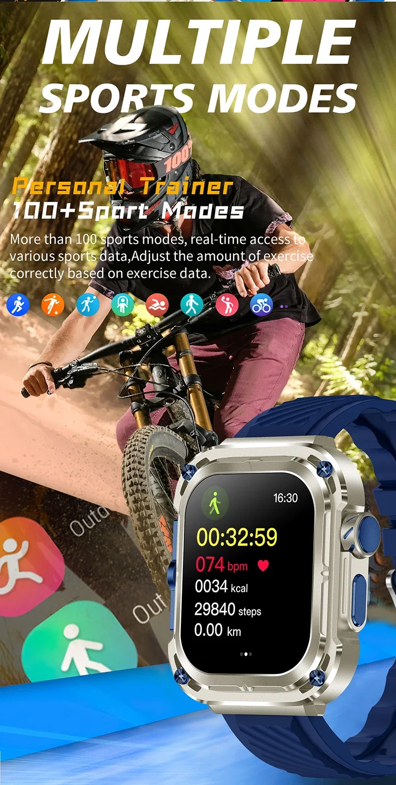 Smartwatch med bluetooth-samtal och träningsspårare för sport_voghion.com