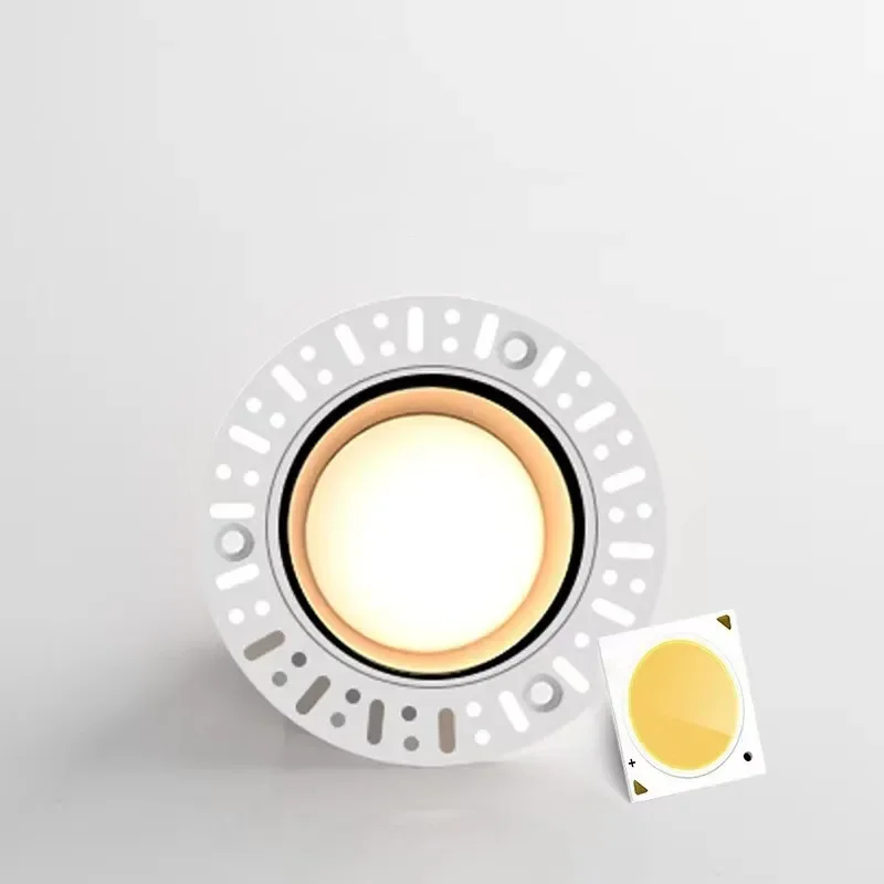 Borderless Embedded Anti Glare COB Downlight 7W 9W 12W 15W 85-265V Spotlight Ceiling Lamp Suitable For Hotel And villa led downlight,recessed ceiling spotlight,ceiling lamps
