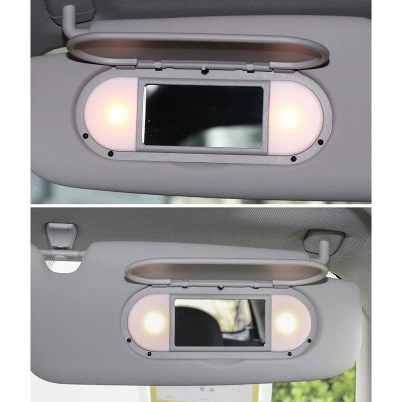 Car Roof Sunvisor Sun Visor Makeup Mirror Glass Cover Light Lamp Cap Lid For-BMW Mini F54 F55 F56 F60 2015-
