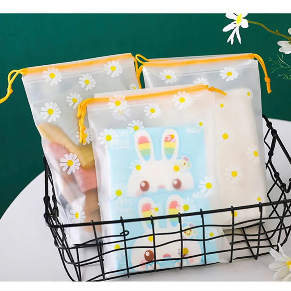 Drawstring Waterproof Matte Packaging Storage Bag Transparent Storage Bag Clothing Wardrobe Storage For Household itemsTravel 6