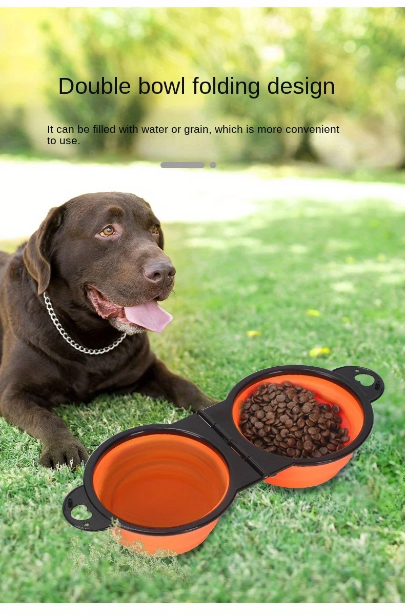 Title 1, Foldable Silicone Pet Bowl Portable Puppy Food ...