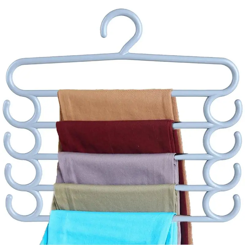 

Pants Hangers Space Saving 5 Tier Closet Organizer For Space Saving Scarf Jeans And Legging Organizer Closet Organizers And