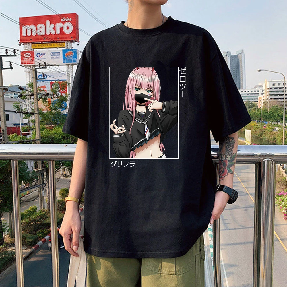 Anime Zero Twee Grafische Tee Oversize Heren T shirts Harajuku Zomer Mouw Tops Vrouwen Kleding Gothic Dagelijks Unisex T | - AliExpress