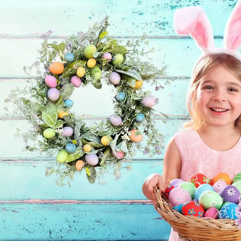 Outdoor Easter Door Decorations Garland Home Egg Decoration Decoration Props Easter Wreath