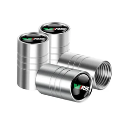 Deluxe Car Metal Wheel Tire Valve Caps Stem Covers - Set of 4 (JS Silver VRS)
