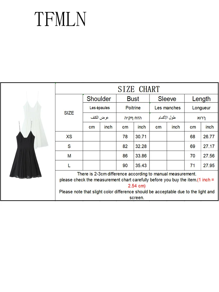 TFMLN Sweet Women Pleated Mini Strap Dress 2025 Summer Elegant V-neck Sleeveless Backless Party Dress Chic Causal A-line Dress