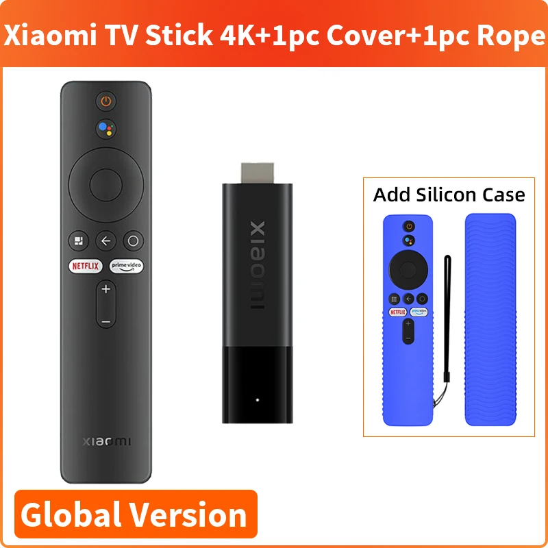 New Xiaomi Mi TV Stick 4K Global Version Android TV 11 Quad Core 2GB RAM 8GB ROM Bluetooth 5.0 Netflix Wifi Google Assistant 