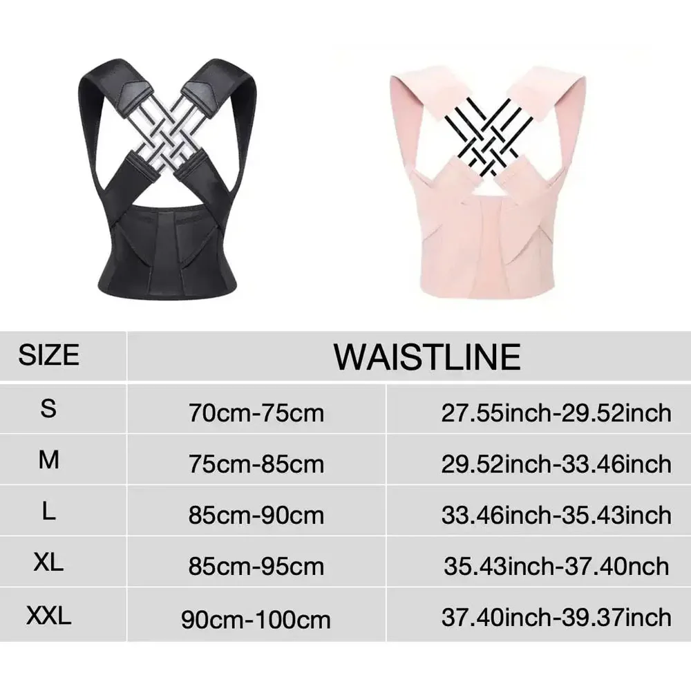 Dropshipping Back Posture Corrector Brace for Women breathable Back Posture Correction back support belt shoulder students kid