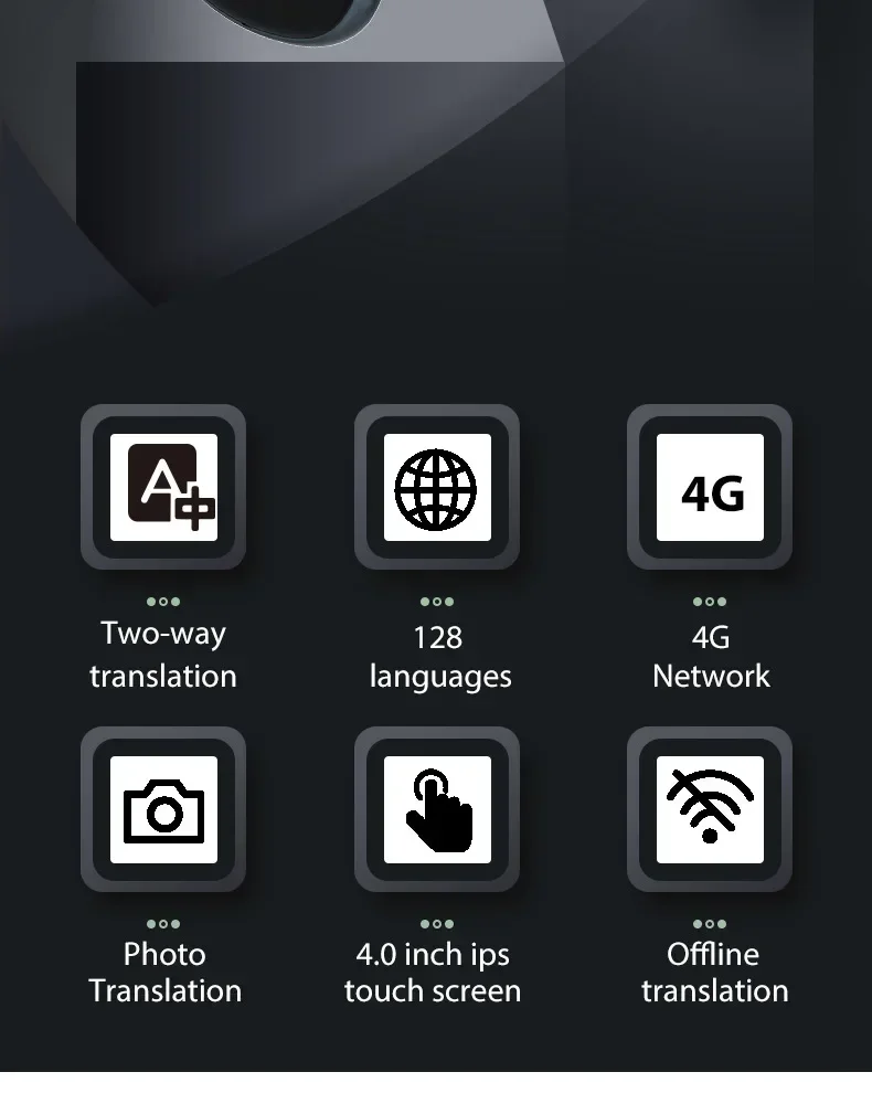 V12 4G intelligent translator Multi-language translation 4.0 inch large screen wifi offline translation