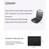 Electric Sandwich Maker Large Panini 1400W Cooking Kitchen Appliance Breakfast Waffle Maker Anti Stick Coated Sheet 5