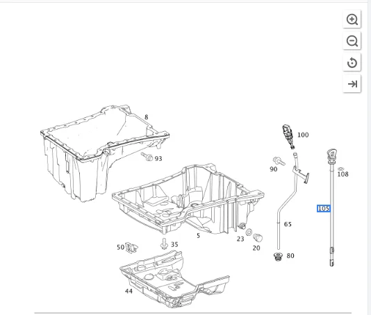 Engine Oil Level Display Dipstick FOR MERCEDES BENZ C W204 C180K 2010-2012 A2710100772 A2710104601
