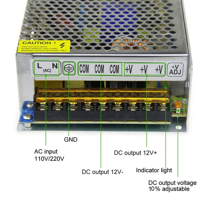 DC 12V 20a 240W Netzteil Transformator Schalter AC 110V / 220V bis DC 12V  20Amp Schalt adapter Wandler LED (20a) - AliExpress