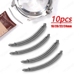 Set of 10 Premium Curved Stainless Steel Spring Bars - 22mm (Thickness 1.8)