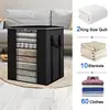 Blanket Storage Bags Pillow Storage Comforter Bag Cloth Storage Bags With Clear Window Foldable Blanket Storage Organizers For 1